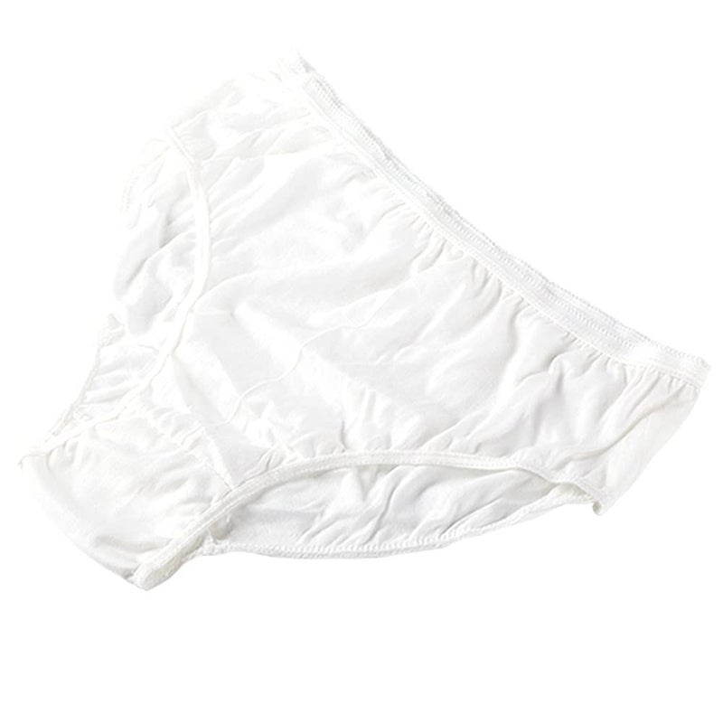 STARLY Women's Disposable Pure Cotton Underwear Travel Panties High Cut Granny Briefs (10pcs,White,XL) - Image 1